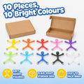 Magnetic Fidget Toys  - 10-Pack Bright Solid Colors BPA-Free Sensory Building Fridge Kids Toys, Anxiety Fidgets, Relaxation, Mini Gifts, Sensory Products, Birthday Party Favors