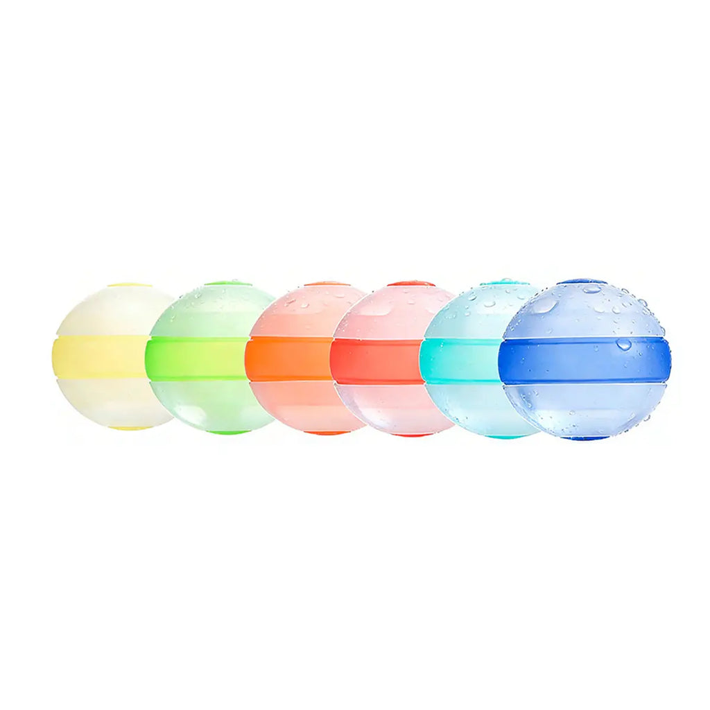 [Heatwave Essential]6pcs/12pcs/30pcs Reusable Silicone Water Balloons Set, # Silicone Mesh Water Ball Toy Quick Fill Splash Balls for Summer Heatwave, Outdoor Family Games, Pool Party and Beach Fun # water balloon