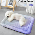 Pet Cooling Pad Mat for Dogs and Cats - Ice Silk Summer Cool Bed Blanket in Gradient Colours, Breathable Soft Sleeping Cushion for Indoor Floors Sofas and Car Travel Washable Multiple Sizes Available.