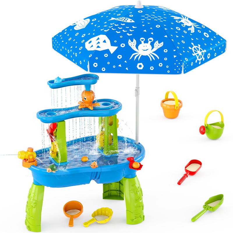 3-Tier Splash Tower Water Table – Safe, Sensory Fun for Toddlers (Indoor & Outdoor)
