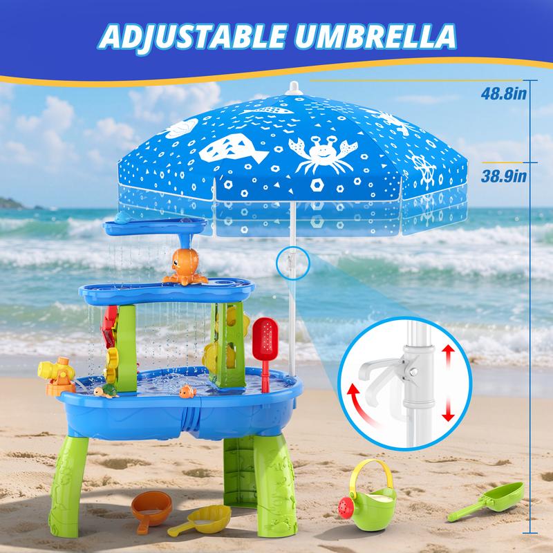 3-Tier Splash Tower Water Table – Safe, Sensory Fun for Toddlers (Indoor & Outdoor)