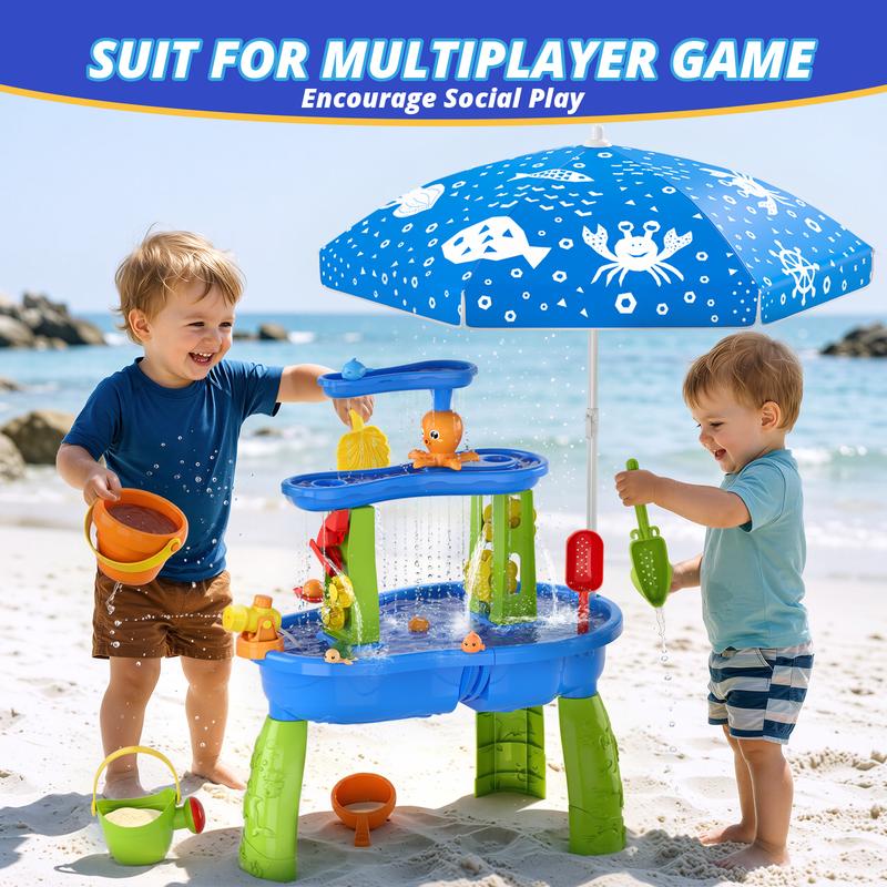 3-Tier Splash Tower Water Table – Safe, Sensory Fun for Toddlers (Indoor & Outdoor)