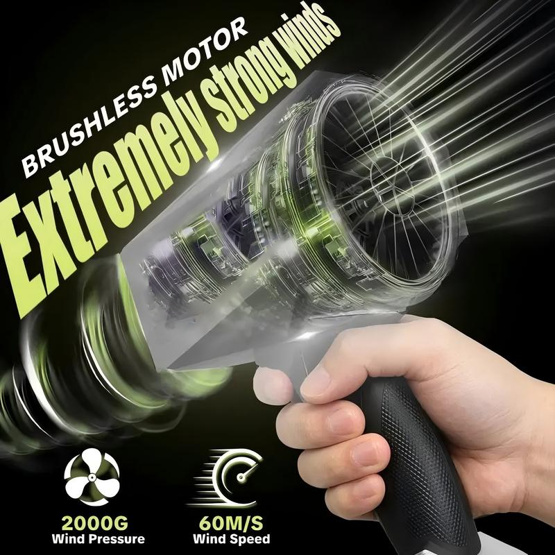 Powerful Cordless Leaf Blower, Brushless Pure Copper Motor, for Car Drying & Snow Removal, Father's Day Gift