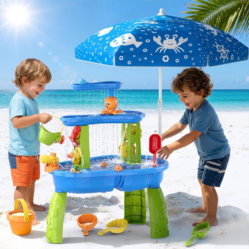 3-Tier Splash Tower Water Table – Safe, Sensory Fun for Toddlers (Indoor & Outdoor)