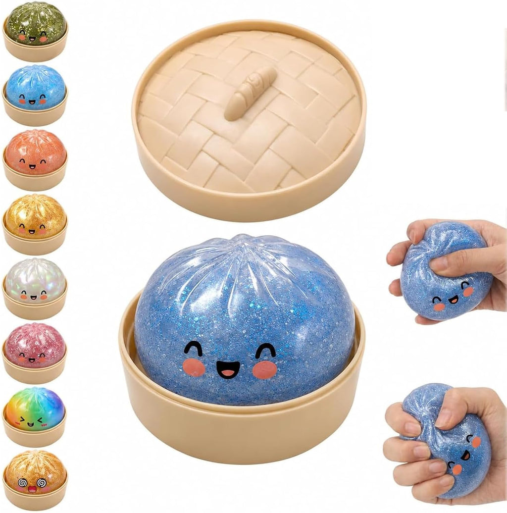 Glitter Dumpling Squishy with Steamer Box