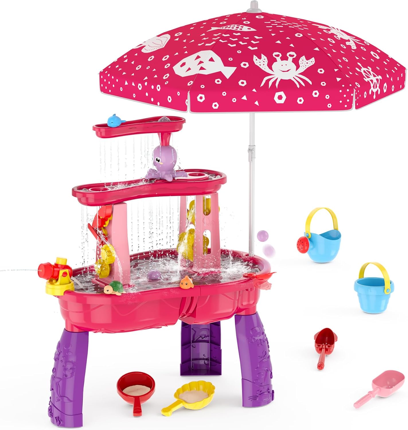 3-Tier Splash Tower Water Table – Safe, Sensory Fun for Toddlers (Indoor & Outdoor)