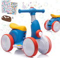 4-in-1 Electric Balance Bike & Stunt Scooter for Kids 12-48 Months – with Bubble Machine, Music, LED Lights – Baby Toy Gift for 1-Year-Old Boys & Girls