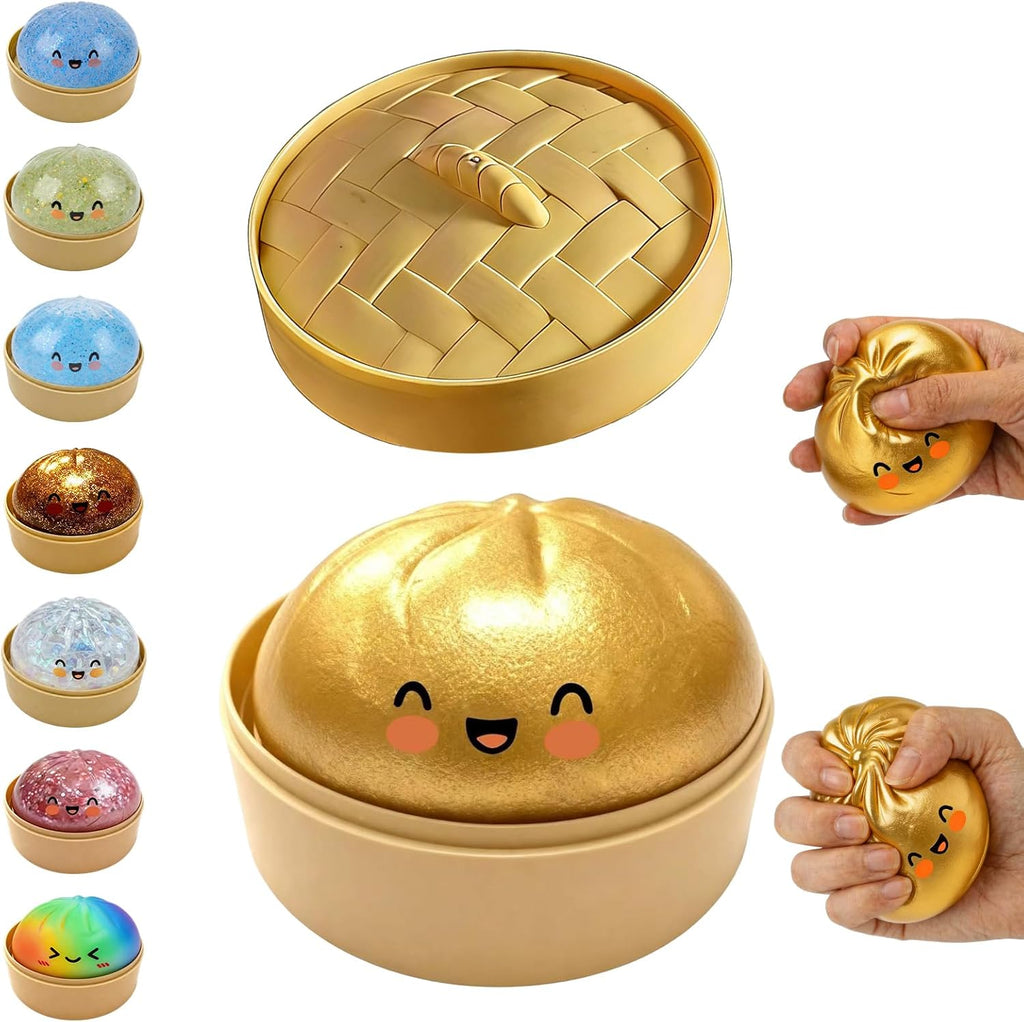 Glitter Dumpling Squishy with Steamer Box