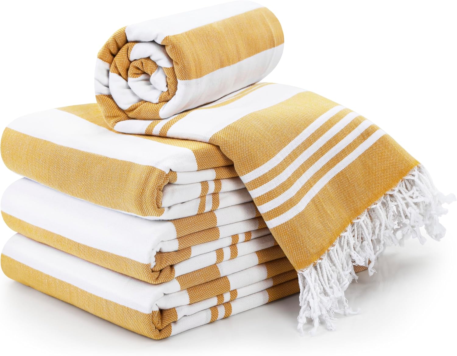 🔥summer sale 🔥Utopia 4-Pack Turkish Beach Towel – 100% Cotton, Quick Dry – Pink (40"x72")