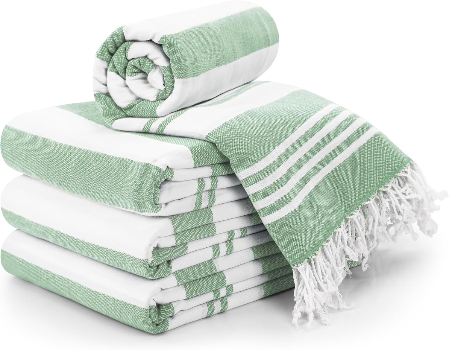 🔥summer sale 🔥Utopia 4-Pack Turkish Beach Towel – 100% Cotton, Quick Dry – Pink (40"x72")