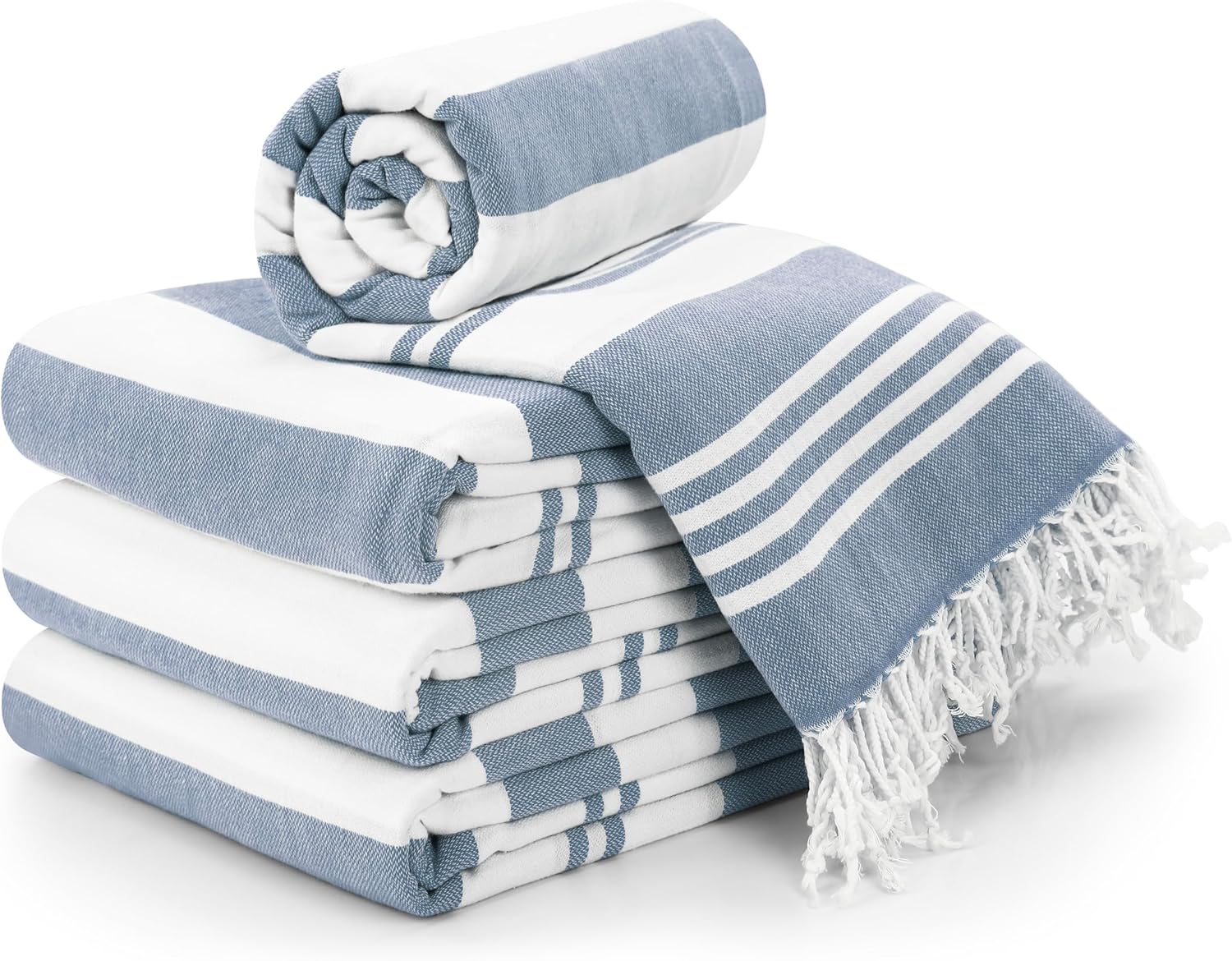 🔥summer sale 🔥Utopia 4-Pack Turkish Beach Towel – 100% Cotton, Quick Dry – Pink (40"x72")
