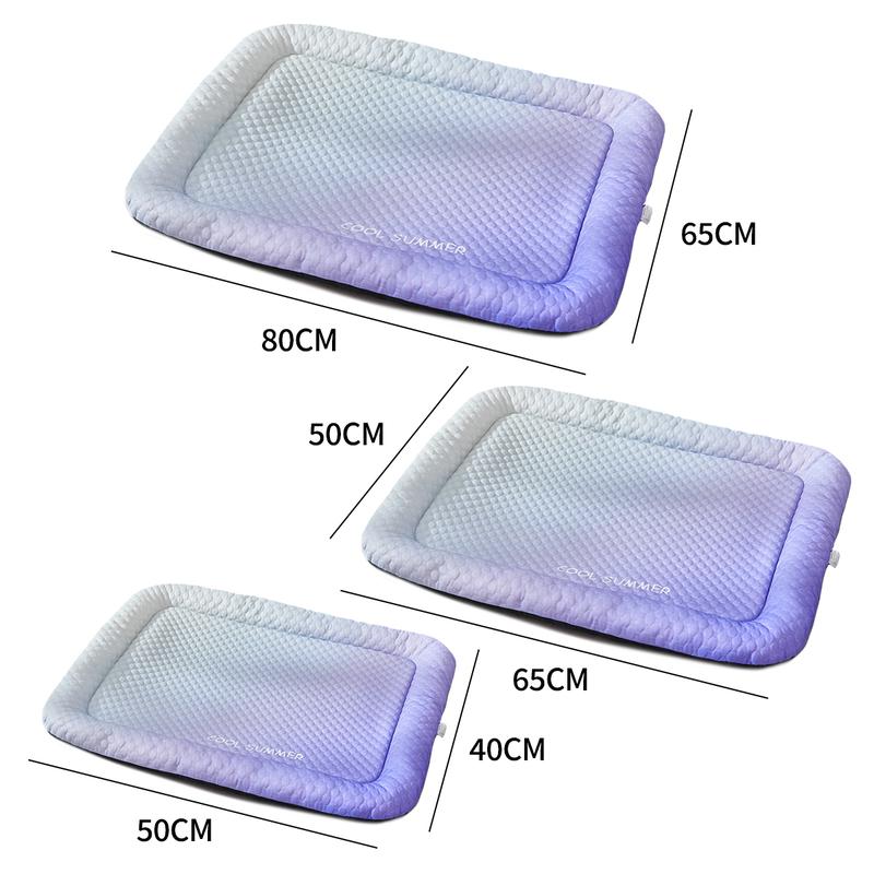 Pet Cooling Pad Mat for Dogs and Cats - Ice Silk Summer Cool Bed Blanket in Gradient Colours, Breathable Soft Sleeping Cushion for Indoor Floors Sofas and Car Travel Washable Multiple Sizes Available.