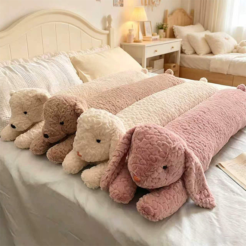 Giant Plush Body Pillow Bunny Bear 120cm All Season Comfort for Kids Adults Unisex Birthday Christmas Gift Home Car Sleep Aid