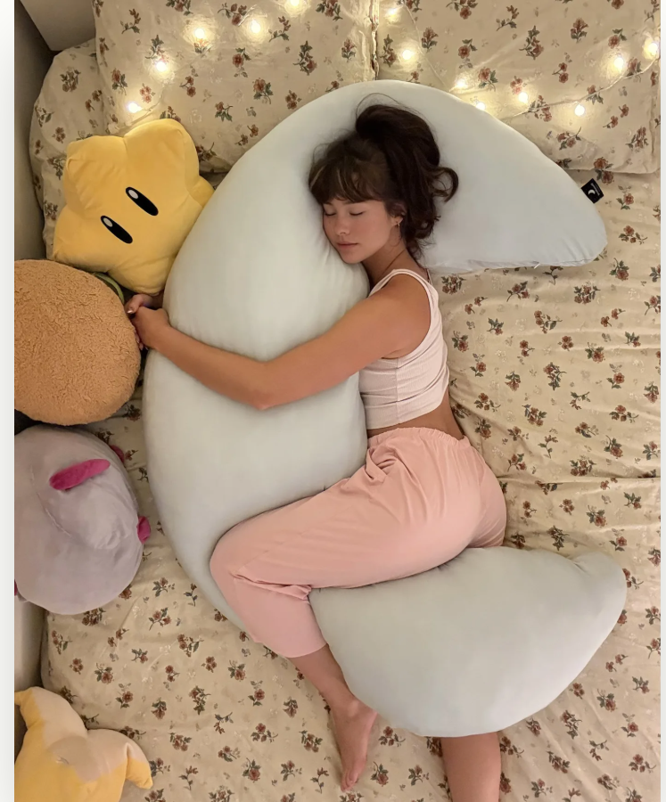 12lb Curved Cuddle Body Pillow – Premium Support for Side Sleepers