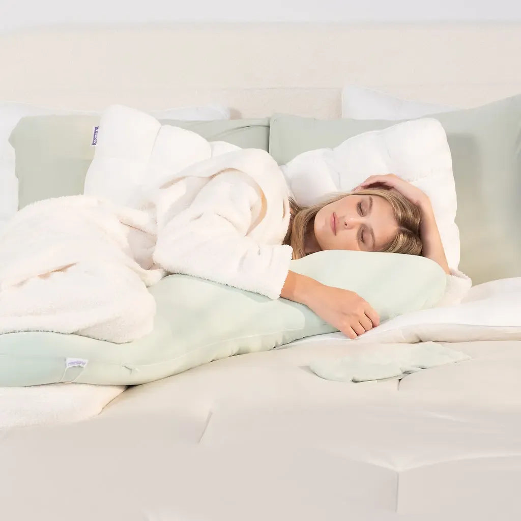 Long Rectangular Pregnancy Pillow Pregnant Maternity Mummy Supplies for Side Sleepers, Includes Polyester Pillowcase, Soft and Fluffy Pillow Insert